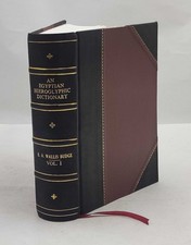 An Egyptian hieroglyphic dictionary with an index of English w [Leather Crafted] picture