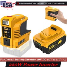 1/4x For DeWalt DCB205 20V Max 5.0AH Battery / Power Inverter 220W USB-C w/LED picture