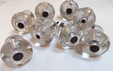 (8) Early - Mid 19th Century Solid Plain Glass Drawer Pulls All Original EX COND picture