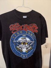 Aerosmith Aero Force One 1987 Tour Vintage T-Shirt Size Large picture