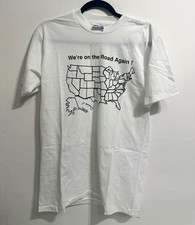 Hanes Fifty-Fifty Men’s White Crew Neck Short Sleeve M USA Map Graphic Tee picture