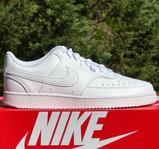 Nike Men's Court Vision Low Next Nature Triple White Leather Sneakers picture
