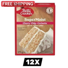 12 x Betty Crocker Super Moist Cherry Chip Baking Cake  Mix 375g -  picture