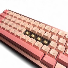 Tofu60 2.0 Huano Carmel Latte Linear Switches Pink Anodized Cute Case Keyboard  picture