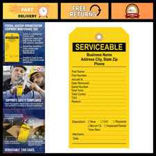 FAA Inspection Tags - Aviation Equipment Maintenance Labels for Quality Control, picture