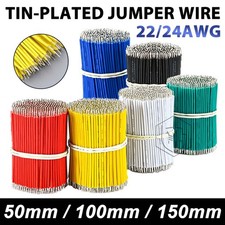 22/24 AWG Jumper Wire Soldering PCB Breadboard Electronic Cable Dual Head Tinned picture
