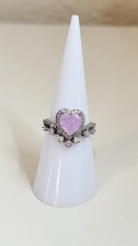 bomb party HEARTS ON FIRE ring LC Iris Ice Crystal Rhodium Pl SZ 7 picture