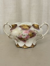 Antique Royal Vienna Porcelain Sugar Bowl Hand Painted Roses Art Nouveau picture