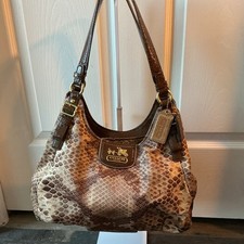 Coach Madison Python Print Maggie Hobo Shoulder Bag Vintage picture