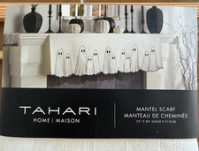 Tahari Home Halloween Ghost Mantel Scarf 25x84 Fireplace Mantel Decor NWT picture