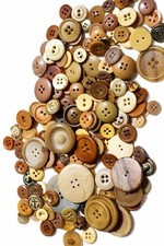 Vintage Neutral Button Lot – Cream Tan Beige Brown – Mixed Sewing & Craft Button picture