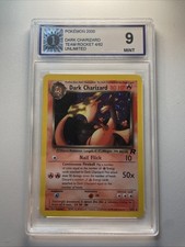 2000 POKEMON ROCKET #4 DARK CHARIZARD-HOLO PS 9 picture