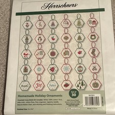 Herrschners Homemade Holiday Ornaments Counted Cross Stitch Kit Set of 30 561903 picture