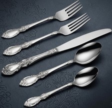 ON SALE - Oneida Wordsworth 45-Piece 18/0 Silverware Set for 8, Flatware  - NEW picture