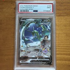 Pokemon 2021 SWSH Evolving Skies Rayquaza V #194/203 PSA 9 MINT picture