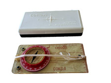 Vintage Liquid Compass Soviet Union Sokol USSR Excellent In Original BOX picture