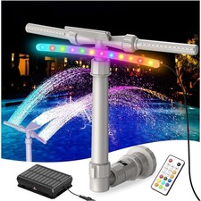 Pool Fountain for Above and In-Ground Pool,360° adjustable Dual Mode Waterfall，k picture