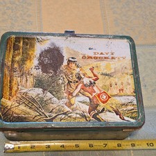 1955 Vintage The American Thermos Bottle Co. Davy Crockett Metal Lunchbox  picture