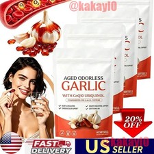 1-3X Odorless Aged-Resilia Garlic Extract 600mg Softgels (60 Count) with CoQ10 picture