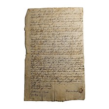 1780 Medfield MA Deed Capt Ezekiel Plimpton Morse Spanish Dollars 11½ Acres picture