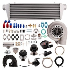 GT3582 Turbo T3 AR.70/63 Turbocharge Kit Wastegate BOV Intercooler Oil Lines picture