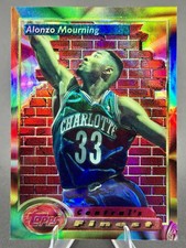 1993-94 Topps Finest Alonzo Mourning #201 Refractor Charlotte Hornets picture