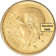 Mexico Gold 5 Pesos - XF/AU - Random Date - 0.1205 oz. picture