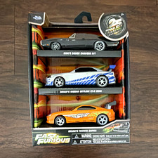 Jada Fast & Furious 25th Anniversary 3-Pack Charger Skyline Supra Pull Back New picture