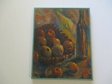 VINTAGE GERALD ROWLES PAINTING EXPRESSIONIST MODERNIST  OP SURREALISM ABSTRACT picture