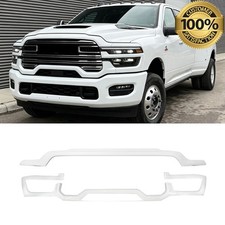 For 2025 2026 RAM 2500 3500 Bright White Front Upper+Lower Grille Molding Trim picture