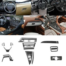 35pcs For BMW 650i 640i Carbon Fiber Center Console Dashboard Sticker Trim Set picture