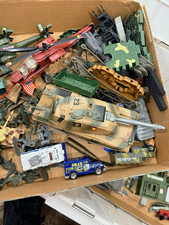 Vintage 90s-00s Military Toy Lot - Lanard The Corps Figures, Tank, Micro Machine picture