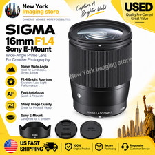 Sigma 16mm f/1.4 DC DN Contemporary Prime Lens with Lens Hood for Sony E picture
