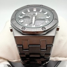 NEW Men's ACTIVA x INVICTA Gunmetal Black Octargonal Stainless Steel Watch picture