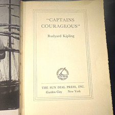 Rudyard Kipling Captains Courageous HC The Sun Dial Press 1937 English picture