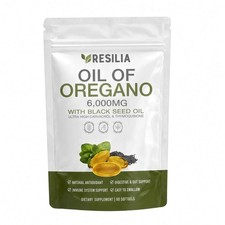 Resilia Oil of Oregano 6000mg with Black Seed Oil, 60 Softgels picture