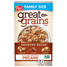 Post Great Grains Crunchy Pecan Breakfast Cereal, Non GMO, Heart Healthy, Low Fa picture