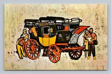 Mabton WA Road Coach Gannon Museum of Wagons Art Horse Carriage VTG Postcard picture