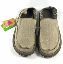 Sanuk Men's Donny Hemp 2 Tone Sidewalk Surfer Slip-On Shoes Natural Size 7 picture