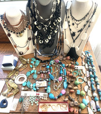 20+ lb LOT of Costume Jewelry - Sterling, Pearls, Earrings, Pins New & Old☚☚☚👀 picture