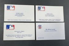 4 Lot: Vintage 80s MLB Major League Baseball Business Card Ed Montague NL Umpire picture