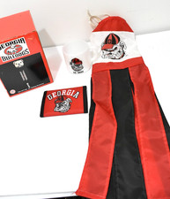 Vintage Georgia Bulldog Fan Lot Federal Cup, Wind Chime, Wallet, Wind Sock picture