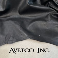 Black Buffalo Leather Full Hide Medium Soft Upholstery Craft 1.2mm 2/3 oz. picture