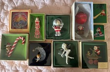 Lot of 10 VINTAGE Hallmark Christmas Ornaments from 1979, 1980, 1981, 1983, 1984 picture