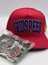 Godspeed GS Forever Trucker Hat Red White Blue 3 Piece Pin Set picture