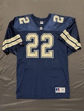 Vintage Dallas Cowboys Jersey Mens 48 XL Blue NFL Emmitt Smith Russell Athletic picture