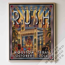 Rush Houston Concert Poster | 50 Something Tour | 18x24 Matte Finish picture