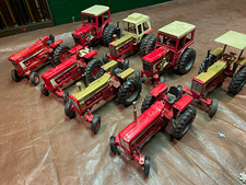 8 International Harvester Farmall 806 1:16 Diecast Tractor Model Lot, Red Tan picture