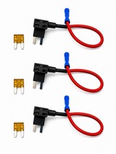 3X Mini ATM APM Add-A-Circuit Fuse Tap Adapter Holder w/ 5A Mini Fuse picture
