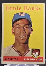 1958 Topps Ernie Banks #310 Chicago Cubs VG-VGEX (Crease) picture